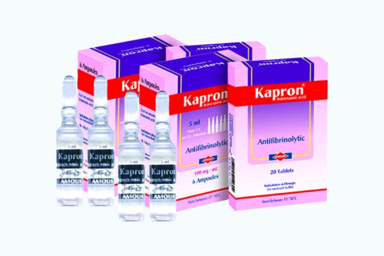 كابرون KAPRON مضاد للنزيف دواعي الاستعمال والجرعة والاضرار والسعر للأقراص والحقن